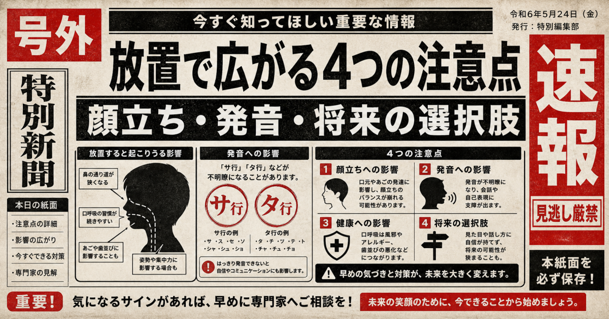 5歳の子どもの受け口は自然に治る？「様子見」の限界と3歳以降の現実
