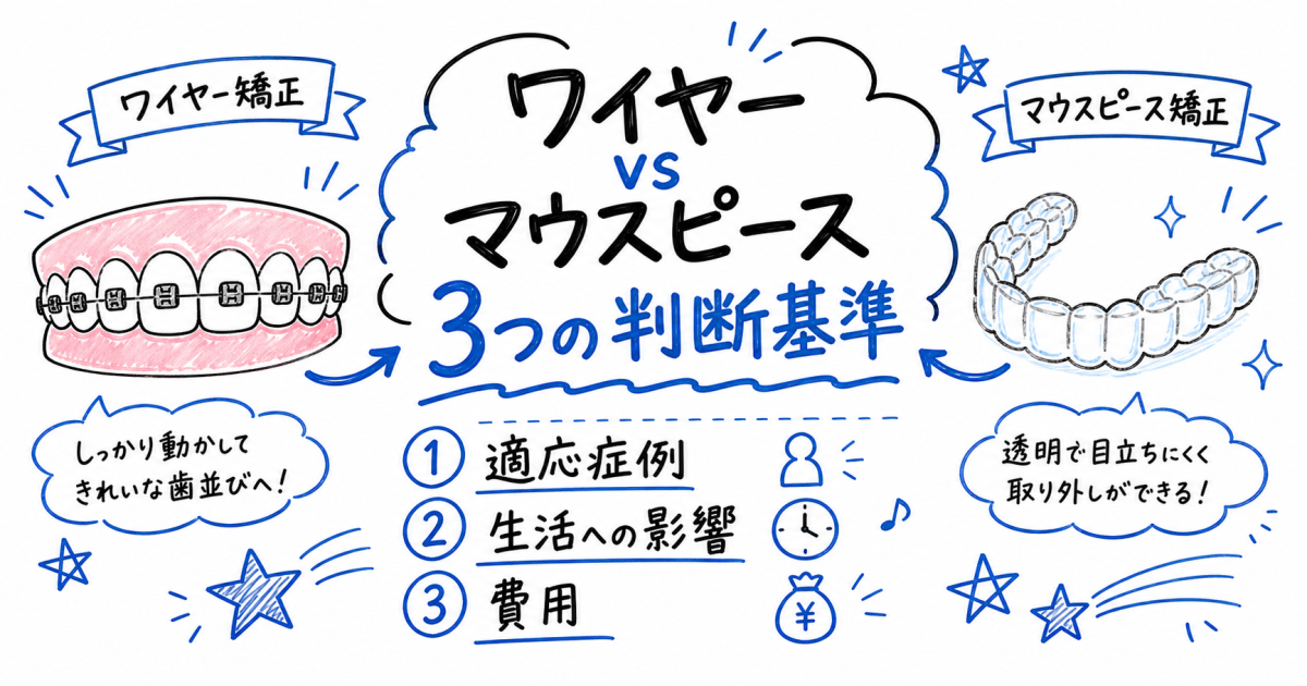 接客・育児中ならどっち？ワイヤーとマウスピース3つの判断基準