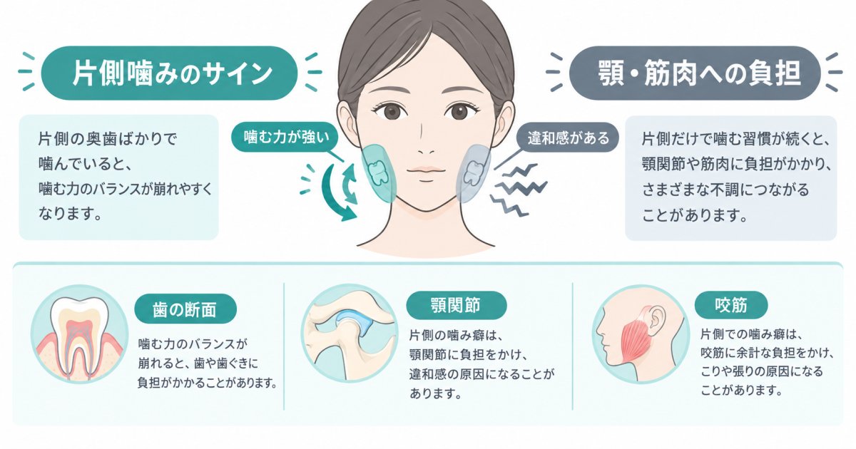 片側だけで噛みにくい？噛み合わせの乱れを示すサインと放置のリスク