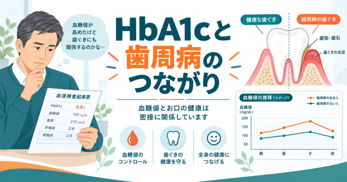 HbA1cが改善しない原因は歯周病?糖尿病との悪循環を解説